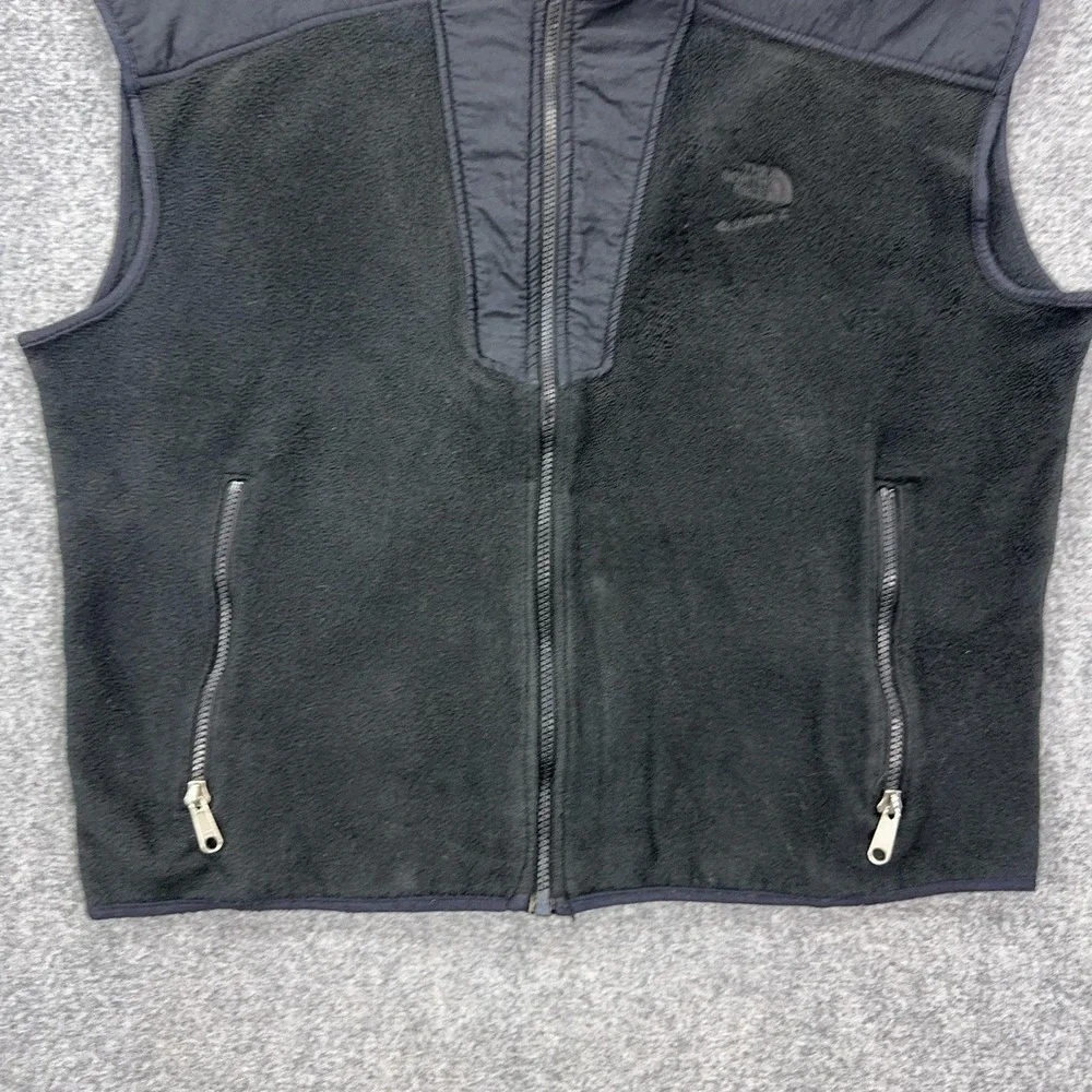 Vintage The North Face Fleece Vest Mens Large Black Extreme Full Zip Made USA